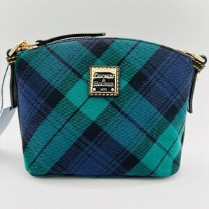 Navy Tartan Mini Domed Crossbody Dooney & Bourke NWT